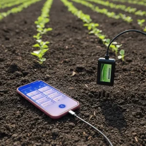 Soil Parameter Tester Analyzer RS485 Output Soil Moisture Temperature PH EC NPK Salinity 8 in 1 Sensor USB for Smart Farming