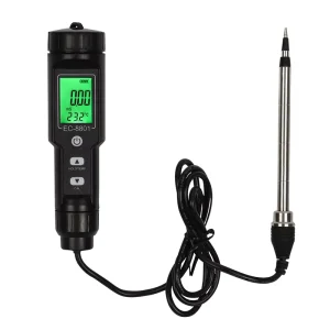 Soil Tester Kit 1.2 m Wire Length EC Sensor Online 2 in 1 Soil EC Meter Temperature EC Tester for Plant