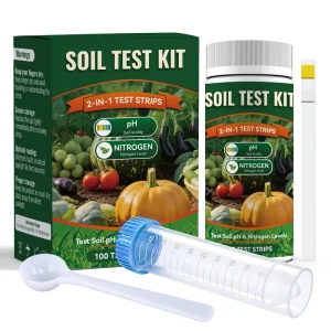 Soil pH & Nitrogen 2 in 1 Test Strips for Garden Farm Planting Soil Analysis