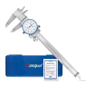 Solid Stainless Steel High Precision 0 6″ 0.01 Graduation Dial Caliper With Locking Screw for Stable Reading