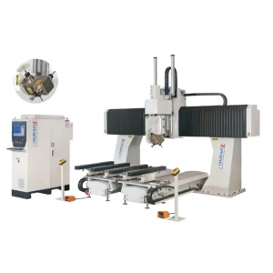 Solid Wood Furniture Production Cross Spindles 5 Axis CNC Drilling and Milling Machining Center