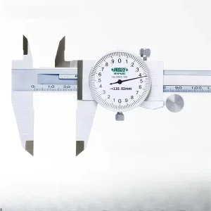 Stainless Steel Dial Vernier Caliper Scale Bidirectional Shockproof Industrial Grade Disc Type High Precision +/-0.03mm