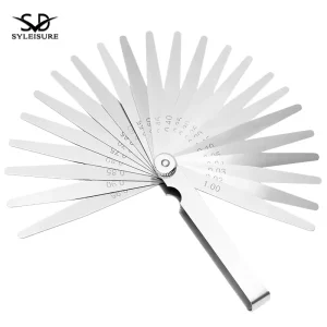 Stainless Steel Feeler Gauge 0.02 1.00mm Metric Thickness Gauge Set for Valve Clearance & Gap Measurement