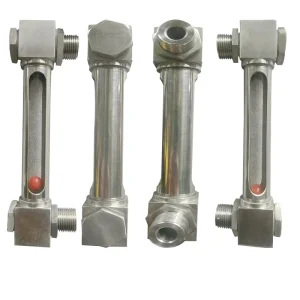 Stainless Steel and Aluminum Tubular Oil Level Gauge with Male Oil Meter and Sight Glass