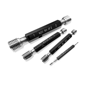 Standard Thread Plug & Ring Gauges Metal Plastic Steel Go Nogo Gauges with Metric & Inch Plug & Ring