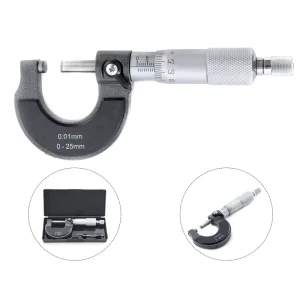 Steel 0.01 mm Graduation Machinist Tool 0-25 mm Measuring Range Outside Micrometer