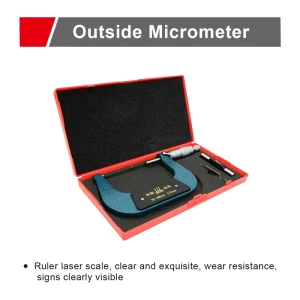 Steel 0.01mm Scale Outer Diameter Micrometer Measuring Tool Set