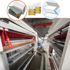 Steel to Steel Full Embosser Tissue Paper Making Machine Soft Facial Tissue Machine Converting Machine for V Fold Tissue