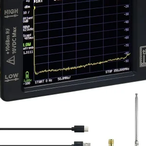 Stock Handheld Analyzer 2.8″ 100 kHz 350 MHz with PLC