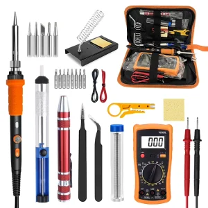 Switchable Soldering Iron 60W 220V Adjustable Temperature Soldering Iron Kit Soldering Tools Soldering Wire Multimeter