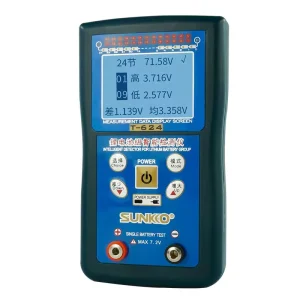 T 624 Lithium Battery Pack Tester Maintenance Detection Battery Differential Pressure Intelligent Detection Analyzer 24 Strings