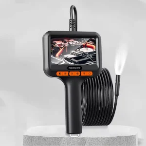 T42 Handheld Endoscope Camera 20M Hard Cable 8mm Lens 1080P Industrial Borescope Camera 4.3′ Screen Drain Pipe Inspection Camera