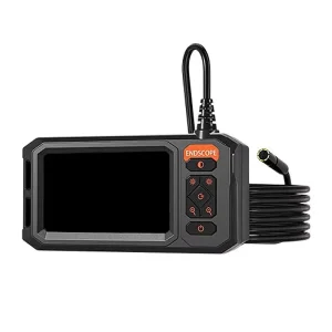 T66 Industrial Endoscope 4.3” Screen Car Pipe Sewer Inspection Borescope 8mm Dual Lens 2M Cable Waterproof Plumbing Camera
