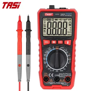 TA801B Digital Handheld Multimeter, Auto Ranging, 5999 Counts, DC/AC 600V, 10A, 10MHz