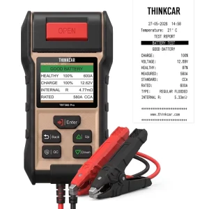TBT360PRO Automotive 12V Battery Tester with Built-In Printer for Lead-Acid, AGM, EFB, and Lithium Batteries