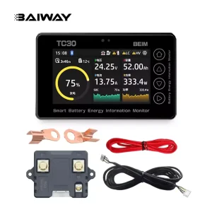 TC30 Digital 12V 50A Battery Monitor Capacity Indicator Meter for Lead Acid and Lithium Batteries