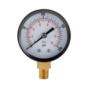 TS-Z52 Water 0-200 Psi High Quality 0-14 Bar 1/8 NPT 50mm Dial Gauges Radial Pressure Gauge Metal Case Copper