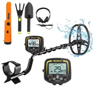 TX850 Gold Industrial Metal Detector Deep Search Nugget Hunter PinPointing 19 KHZ Frequency Balance Ground Detecting Searcher