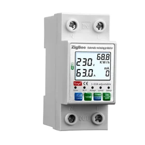 TY-ARZ-63 ZIGBEE Energy Meter Over Under Voltage Protector Relay Device Switch Breaker Energy Power Meter Smart Life Smart Home