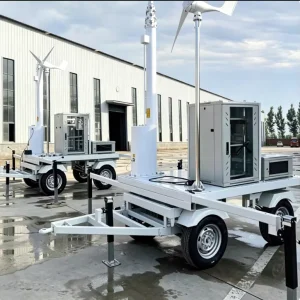 Telescopic Communication Tower Galvanized Steel COW on Wheels High Precision for Mobile Telecom Trailer Tower