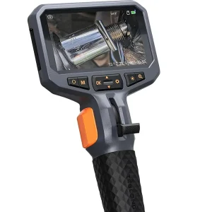 Teslong Two Way Articulating Borescope Light Industrial Endoscope Inspection Camera Flexible Fiber Optic Snake Scope 5FT 0.6 4″