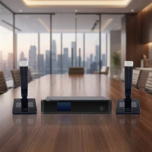 Thinuna VA-7000 Meeting Room Audio System Host Digital Conference Controller with 4.5″ Touchscreen ARM A9 Processor