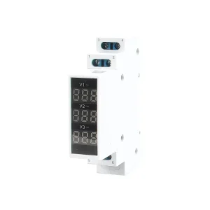 Three Phase AC Voltmeter Digital Voltage Meter AC 80V-500V Class2.0 IP20