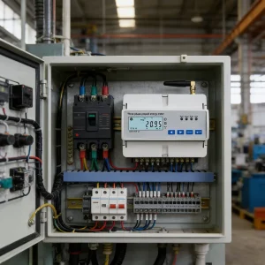 Three Phase Digital Voltmeter Ammeter AC Power Monitor with LCD Display for Industrial Equipment Measurement