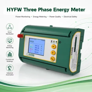 Three Phase Din Rail Electricity Monitor Intelligent Switch Voltage Current Electric Energy Power Meter CE Certified
