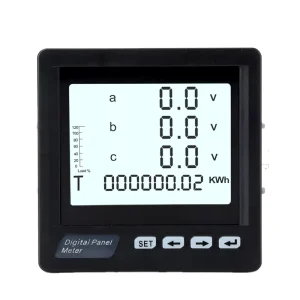 Three Phase Harmonic Meter with RS485 Digital Meter RM-3HD6Y 72*72mm Multi-function Monitoring Smart Meter LCD Display