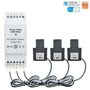 Three Phase Tuya Smart Energy Meter Power Meter Smart Energy Monitor Real time Energy Monitor Clamp Meter