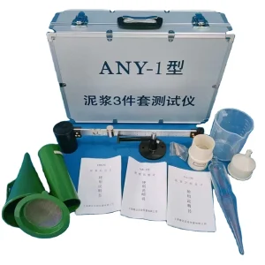 Three Piece Silvery Mud Testing Measuring Instrument Set High Accuracy IP55 Protection 1 Year Warranty for Viscosity Testing