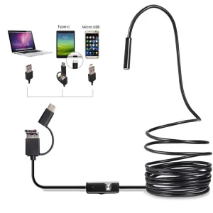 Three in One HD Probe Mobile Phone Endoscope Lens Auto Plumber Industry Peep Mirror Camera 1 Year Household Maintenance Tool