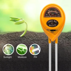 Three-in-One Soil Tester Humidity Sensor Light Value pH Meter Battery-Free Soil Tester