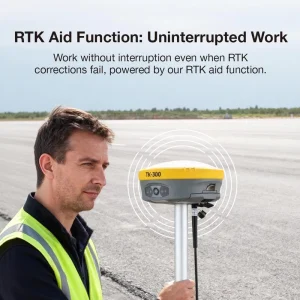 TopTech RTK Receiver TK-300 GNSS 5-Constellation Satellite System RTK Rover & Base Station IP67 Rated -30~65