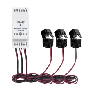 Tuya WiFi 3 Phase Smart Electric Power Meter 80A 120A 200A 300A 500A Bidirectional Energy KWH Instrument Monitor With 3CT Relay