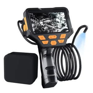 Two Ways Articulation Probe Endoscope Camera 5″ IPS Screen Inspection Videoscope Digital Steering Endoscopic Borescope for Car