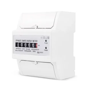 Two Wire Energy Counter Meter Analog kWh 5 100A 230V AC 50Hz Power Meter Household Electric Din Rail Mount