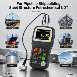 U100 Handheld Ultrasonic Thickness Gauge Pulse Echo Wall Measurement Meter