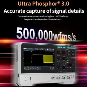 UNI-T 2/4 Channels 12-bit Resolution 100MHz Bandwidth Digital 1.25 GSa/s Portable Oscilloscope UPO1082HD UPO1154HD 500,000wfms/s