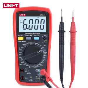 UNI T UT107+ True RMS Automobile Multimeter Range Actual Value Digital AC DC Voltage Current Resistance Temp Tester