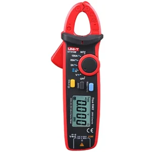 UNI T UT210E Compact True RMS Digital Clamp Meter with 17mm Opening 100A/600V CAT II 600V & CAT III 300V Safety LCD Display