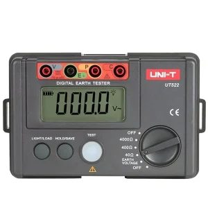 UNI T UT522 Digital Earth Testers Grounding Resistance Meter Ohm Meter 4000Ω 2 wire 3 wire Testing Megometer