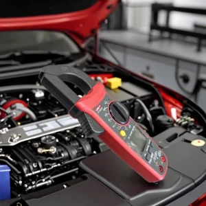 UNIT UN202A+ Automotive Digital AC DC Clamp Meter Universal Fitment Vehicle Tool Red