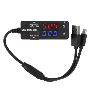USB Tester with PD USB Ports Socket Battery Monitor LED Display Multimeter Capacity Voltage Current Power Meter for Power Bank