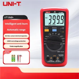 UT136B+ Automatic Range Digital Multimeter 4 Digit Display Dustproof 1000V AC DC Low Battery Indicator Household