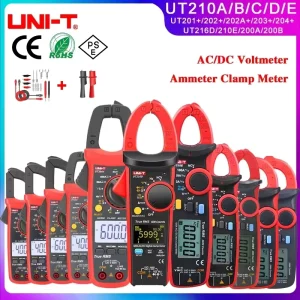 UT210E UT202A UT204 Plus 4-Digit True RMS Clamp Meter AC/DC Digital Voltmeter Ammeter Multimeter 600V/600A