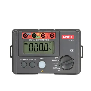 UT522 Ground Resistance Tester Low Voltage Display Data Storage Overrange Display Auto Shutdown Earth Resistance Test