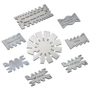 Ultra Precision Stainless Steel Angle & Thread Gauge Set Multi Angle (29° 30° 55° 60°) Gauge for Lathe Turning