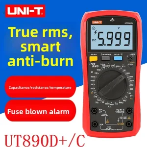 Uni T UT890D+ Digital Multimeter Multifunctional High Voltage UT892 Capacitance Resistance Burn Proof High Precision Temperature
